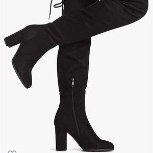 DREAM PAIRS Women's Thigh High Fashion Boots Over The Knee Block Heel Boots